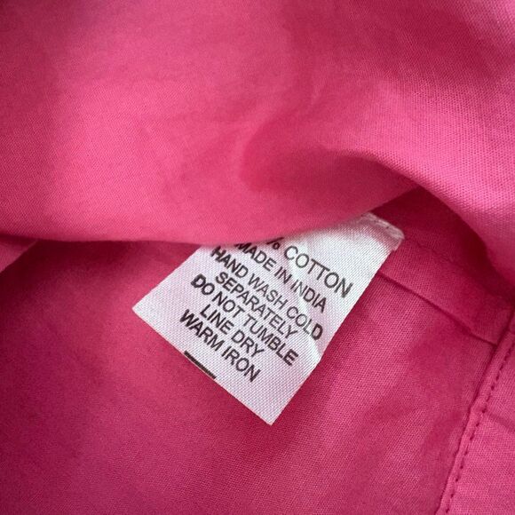 Navyblu Westport Dress Hot Pink Size Small 100% Cotton Popover Ruffle $228.00 - Picture 10 of 10